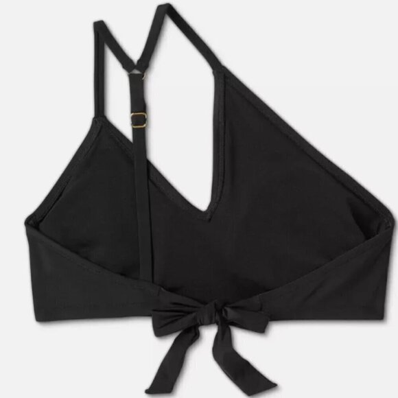 NWT Wild Fable Women's Cut Out One Shoulder Bikini Top Black - Picture 3 of 4